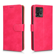 Custodia Portafoglio In Pelle Cover con Supporto L01Z per Motorola Moto G72 Rosa Caldo