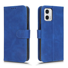 Custodia Portafoglio In Pelle Cover con Supporto L01Z per Motorola Moto G73 5G Blu