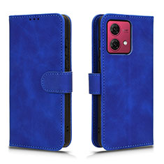 Custodia Portafoglio In Pelle Cover con Supporto L01Z per Motorola Moto G84 5G Blu