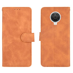 Custodia Portafoglio In Pelle Cover con Supporto L01Z per Nokia 6.3 Marrone