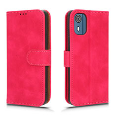 Custodia Portafoglio In Pelle Cover con Supporto L01Z per Nokia C02 Rosa Caldo