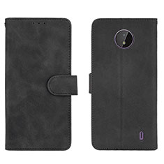 Custodia Portafoglio In Pelle Cover con Supporto L01Z per Nokia C10 Nero