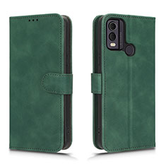 Custodia Portafoglio In Pelle Cover con Supporto L01Z per Nokia C22 Verde