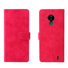 Custodia Portafoglio In Pelle Cover con Supporto L01Z per Nokia C30 Rosa Caldo