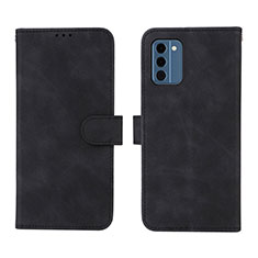 Custodia Portafoglio In Pelle Cover con Supporto L01Z per Nokia C300 Nero