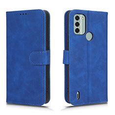 Custodia Portafoglio In Pelle Cover con Supporto L01Z per Nokia C31 Blu