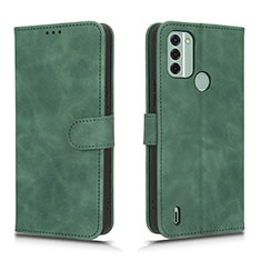 Custodia Portafoglio In Pelle Cover con Supporto L01Z per Nokia C31 Verde