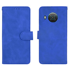 Custodia Portafoglio In Pelle Cover con Supporto L01Z per Nokia X10 Blu