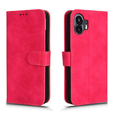 Custodia Portafoglio In Pelle Cover con Supporto L01Z per Nothing Phone 2 Rosa Caldo