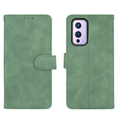 Custodia Portafoglio In Pelle Cover con Supporto L01Z per OnePlus 9 5G Verde