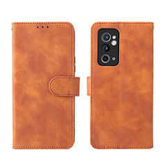 Custodia Portafoglio In Pelle Cover con Supporto L01Z per OnePlus 9RT 5G Marrone