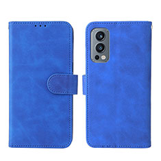 Custodia Portafoglio In Pelle Cover con Supporto L01Z per OnePlus Nord 2 5G Blu