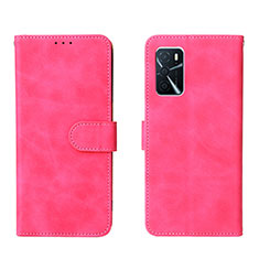 Custodia Portafoglio In Pelle Cover con Supporto L01Z per Oppo A16 Rosa Caldo