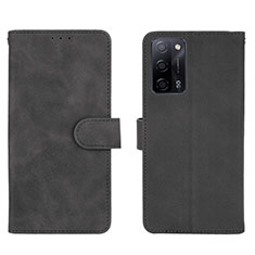 Custodia Portafoglio In Pelle Cover con Supporto L01Z per Oppo A53s 5G Nero