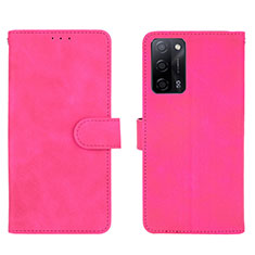 Custodia Portafoglio In Pelle Cover con Supporto L01Z per Oppo A53s 5G Rosa Caldo