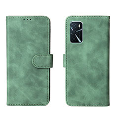 Custodia Portafoglio In Pelle Cover con Supporto L01Z per Oppo A54s Verde