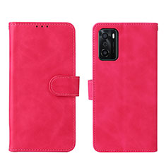 Custodia Portafoglio In Pelle Cover con Supporto L01Z per Oppo A55S 5G Rosa Caldo