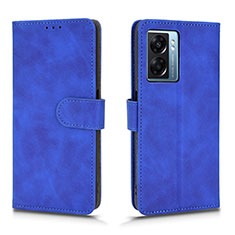 Custodia Portafoglio In Pelle Cover con Supporto L01Z per Oppo A56S 5G Blu