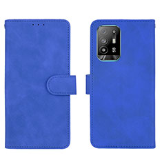 Custodia Portafoglio In Pelle Cover con Supporto L01Z per Oppo A95 5G Blu