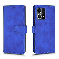 Custodia Portafoglio In Pelle Cover con Supporto L01Z per Oppo F21 Pro 4G Blu
