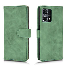 Custodia Portafoglio In Pelle Cover con Supporto L01Z per Oppo F21 Pro 4G Verde