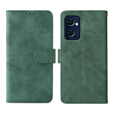 Custodia Portafoglio In Pelle Cover con Supporto L01Z per Oppo Find X5 Lite 5G Verde