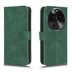 Custodia Portafoglio In Pelle Cover con Supporto L01Z per Oppo Find X6 5G Verde