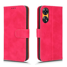 Custodia Portafoglio In Pelle Cover con Supporto L01Z per Oppo Reno8 T 4G Rosa Caldo