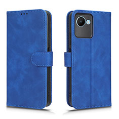 Custodia Portafoglio In Pelle Cover con Supporto L01Z per Realme C30s Blu