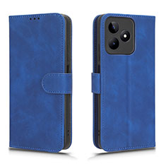 Custodia Portafoglio In Pelle Cover con Supporto L01Z per Realme C67 Blu