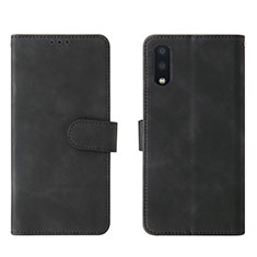 Custodia Portafoglio In Pelle Cover con Supporto L01Z per Samsung Galaxy A02 Nero