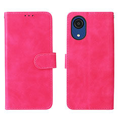 Custodia Portafoglio In Pelle Cover con Supporto L01Z per Samsung Galaxy A03 Core Rosa Caldo