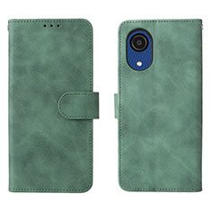 Custodia Portafoglio In Pelle Cover con Supporto L01Z per Samsung Galaxy A03 Core Verde