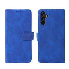 Custodia Portafoglio In Pelle Cover con Supporto L01Z per Samsung Galaxy A04s Blu