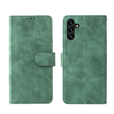 Custodia Portafoglio In Pelle Cover con Supporto L01Z per Samsung Galaxy A04s Verde