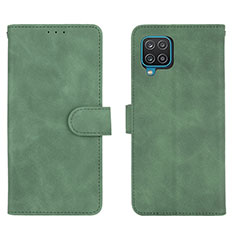 Custodia Portafoglio In Pelle Cover con Supporto L01Z per Samsung Galaxy A12 Nacho Verde