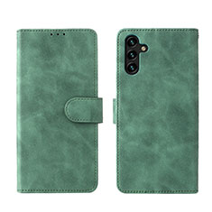 Custodia Portafoglio In Pelle Cover con Supporto L01Z per Samsung Galaxy A13 5G Verde