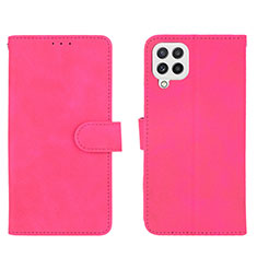 Custodia Portafoglio In Pelle Cover con Supporto L01Z per Samsung Galaxy A22 4G Rosa Caldo