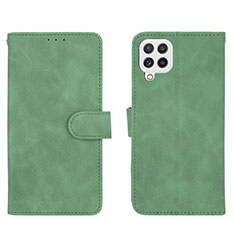 Custodia Portafoglio In Pelle Cover con Supporto L01Z per Samsung Galaxy A22 4G Verde