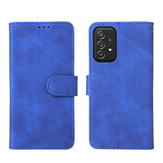 Custodia Portafoglio In Pelle Cover con Supporto L01Z per Samsung Galaxy A52s 5G Blu