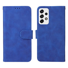 Custodia Portafoglio In Pelle Cover con Supporto L01Z per Samsung Galaxy A53 5G Blu