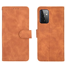 Custodia Portafoglio In Pelle Cover con Supporto L01Z per Samsung Galaxy A72 4G Marrone