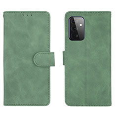 Custodia Portafoglio In Pelle Cover con Supporto L01Z per Samsung Galaxy A72 4G Verde