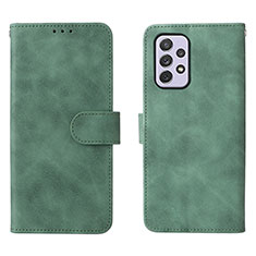 Custodia Portafoglio In Pelle Cover con Supporto L01Z per Samsung Galaxy A73 5G Verde