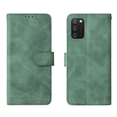 Custodia Portafoglio In Pelle Cover con Supporto L01Z per Samsung Galaxy F02S SM-E025F Verde