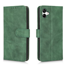 Custodia Portafoglio In Pelle Cover con Supporto L01Z per Samsung Galaxy F04 Verde