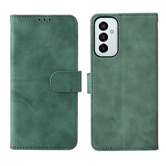 Custodia Portafoglio In Pelle Cover con Supporto L01Z per Samsung Galaxy F23 5G Verde