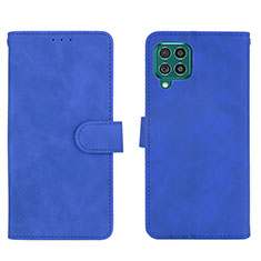 Custodia Portafoglio In Pelle Cover con Supporto L01Z per Samsung Galaxy F62 5G Blu