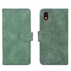 Custodia Portafoglio In Pelle Cover con Supporto L01Z per Samsung Galaxy M01 Core Verde