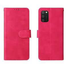 Custodia Portafoglio In Pelle Cover con Supporto L01Z per Samsung Galaxy M02s Rosa Caldo